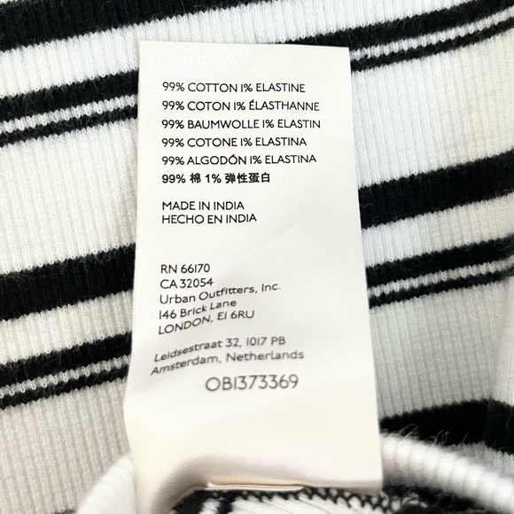 NWT Anthropologie Maeve Women's Stripe Mock Neck Ribbed Top Black White XS‎ - Picture 8 of 10